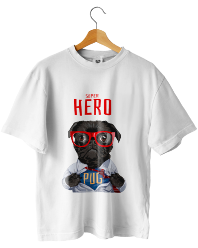 T-Shirt Pug Super Hero