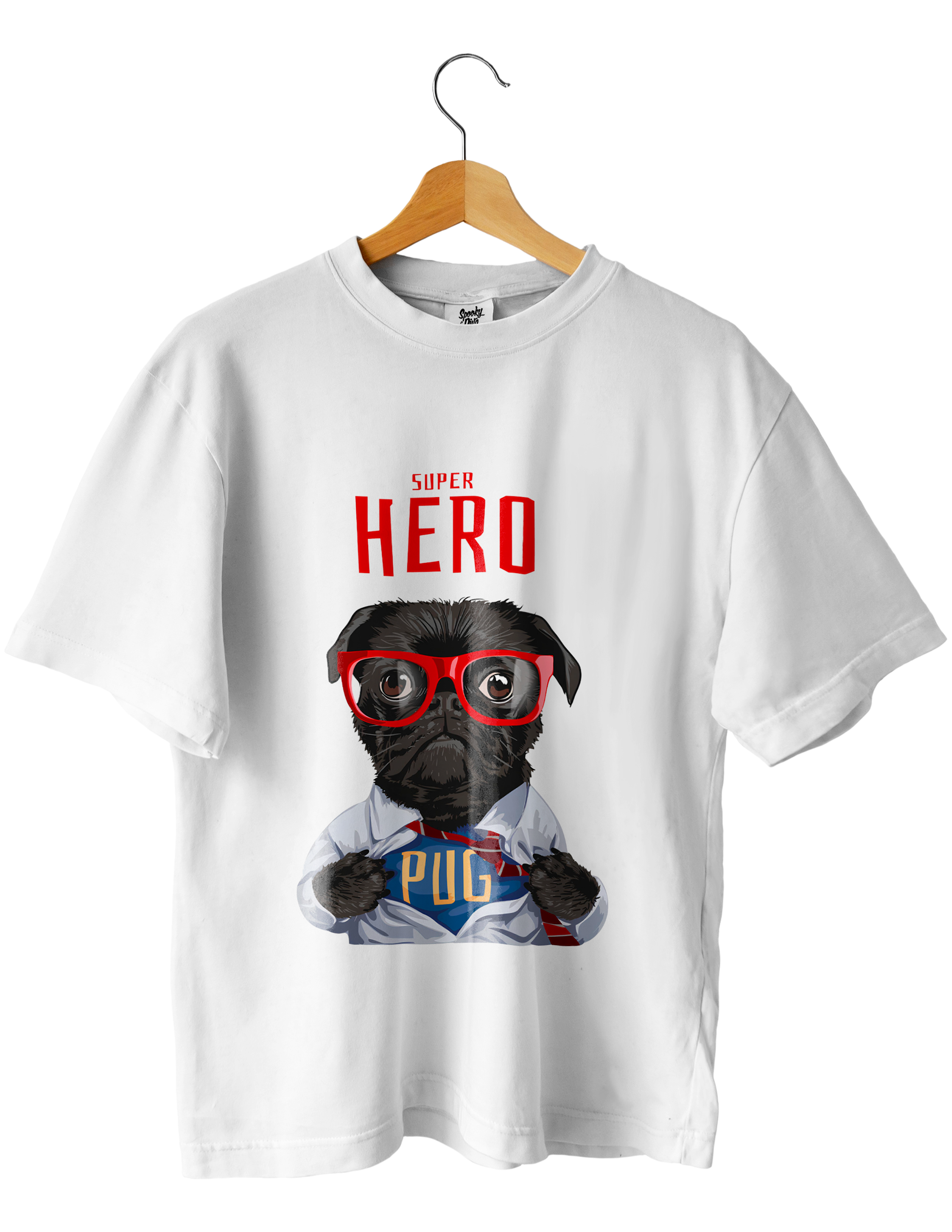 T-Shirt Pug Super Hero